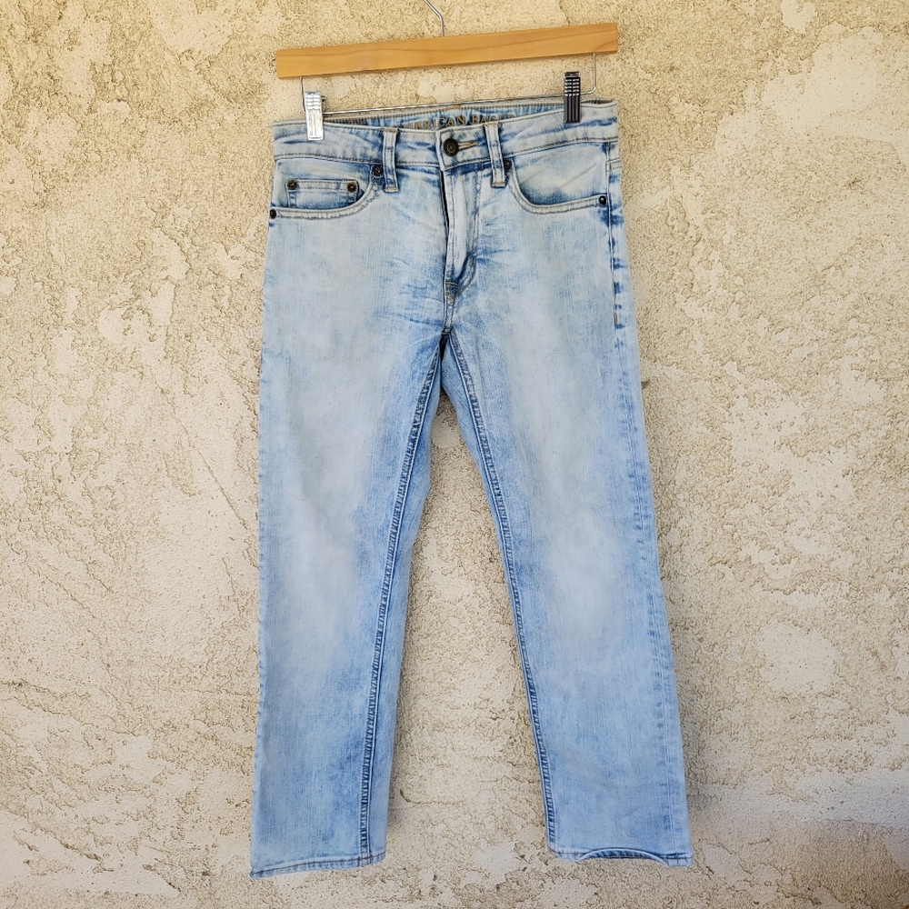 American Eagle Outfitters Men's Slim Straight Jeans, Size 26x28 Blue Denim